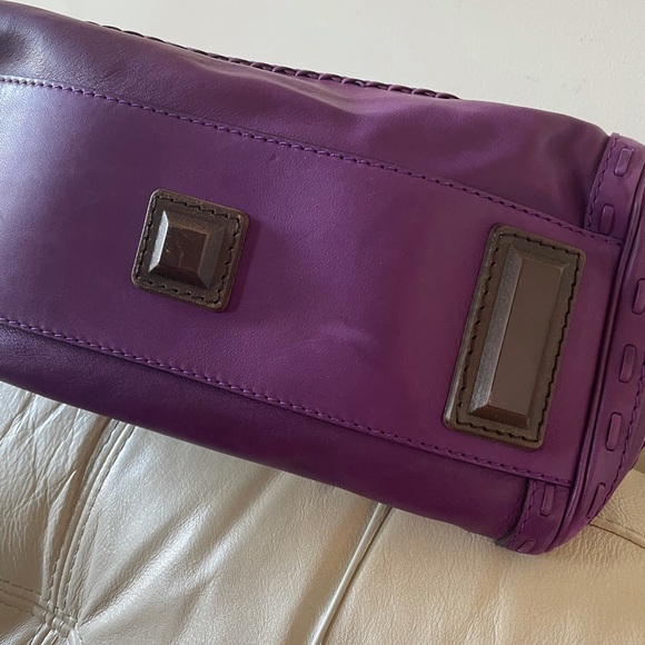Violet purple leather gucci handmade top handle bag $3600 retail authentic - Picture 7 of 17